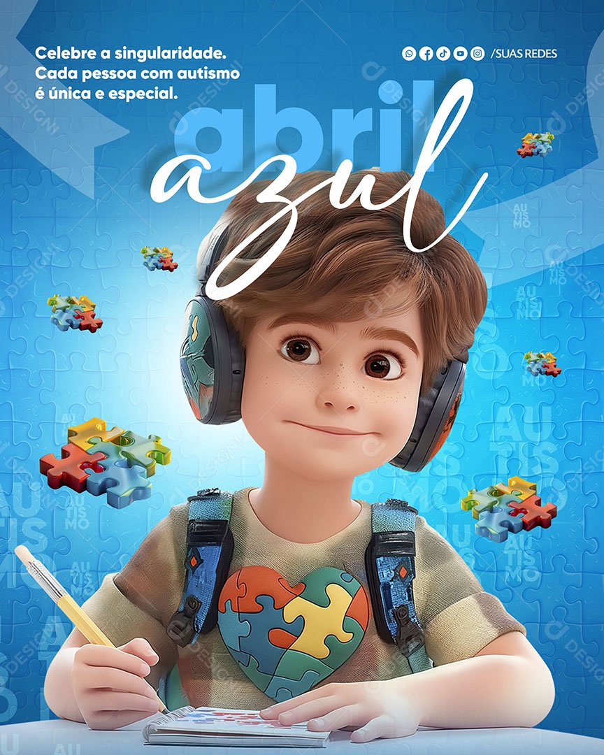 Azul da Esperança Compreendendo o Autismo neste Abril Azul