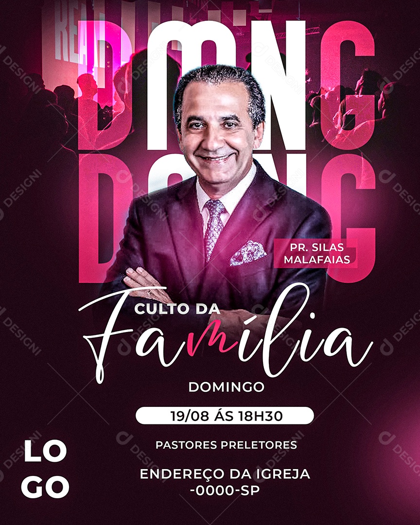 Culto da Família Social Media PSD Editável