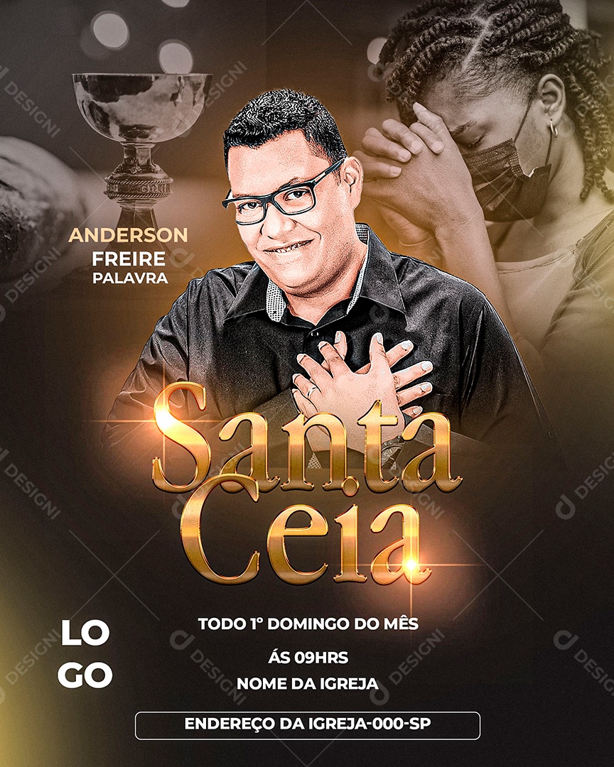 Santa Ceia Social Media PSD Editável
