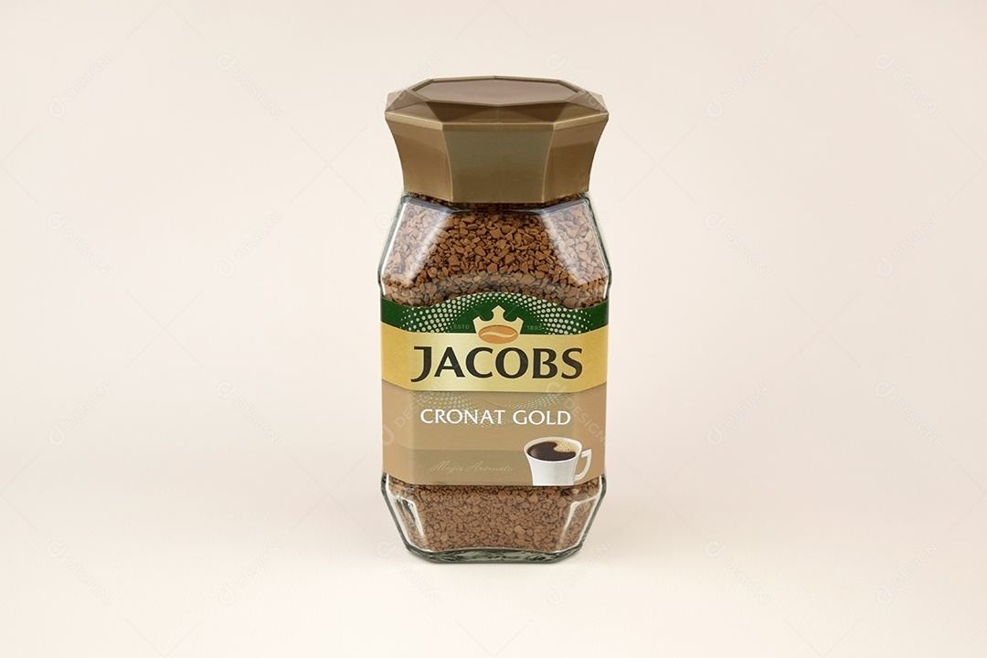 Pote de café instantâneo Jacobs Cronat Gold