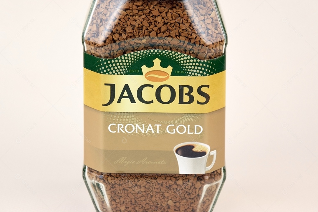 Pote de café instantâneo Jacobs Cronat Gold