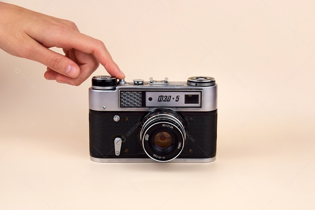 Camera retro de 1970 linda