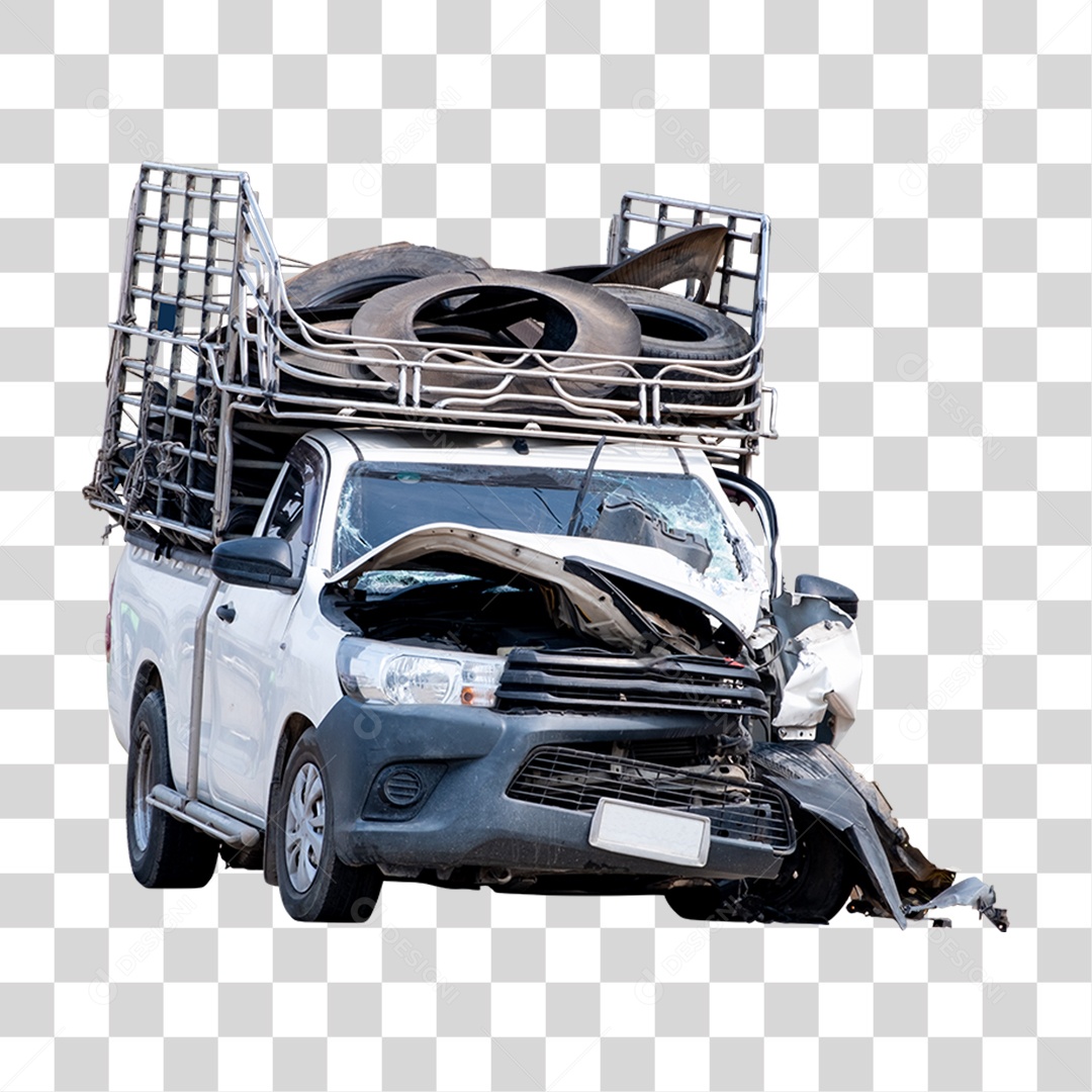 Carro Batido Amassado PNG Transparente