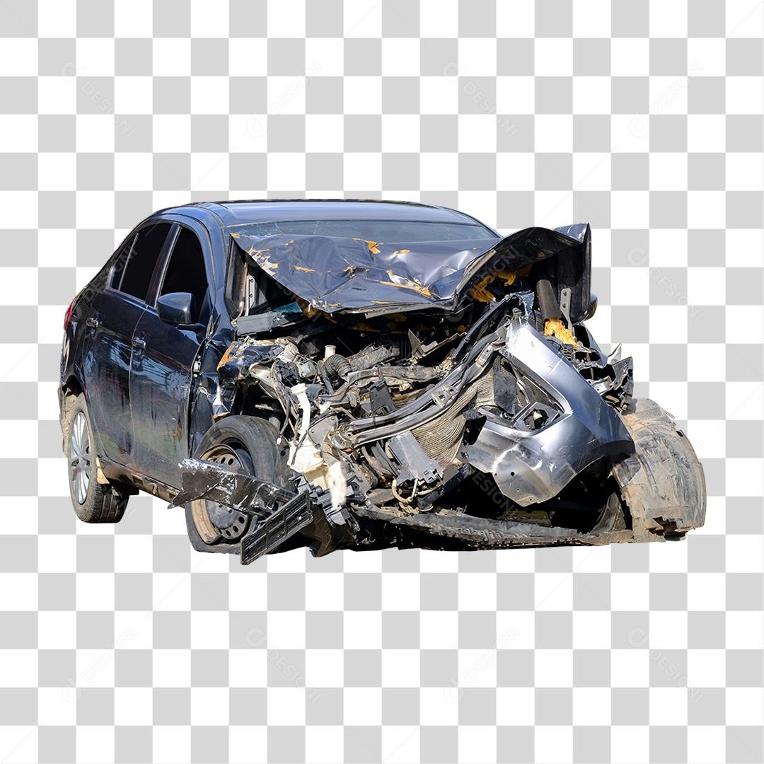 Carro Batido Amassado PNG Transparente