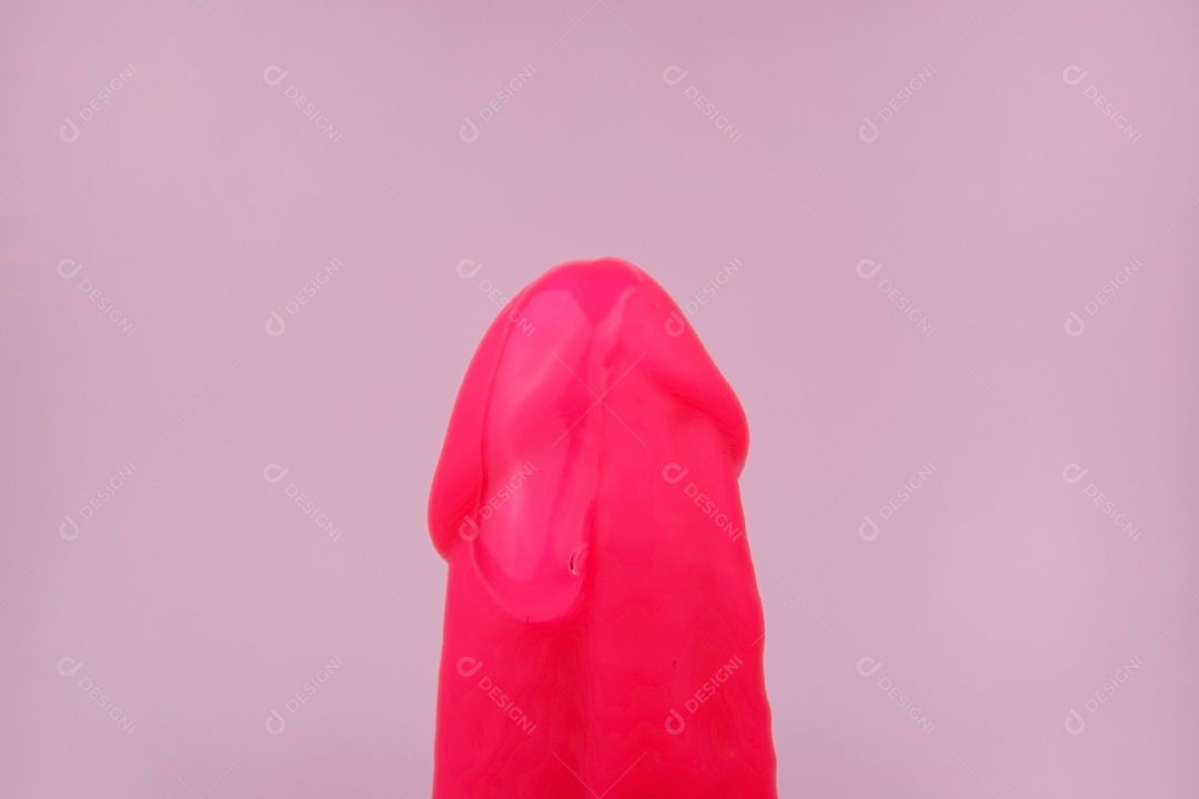 Vibrador de borracha rosa com oléo