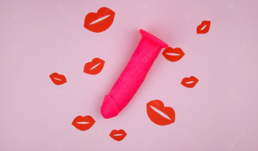 Vibrador rosa de borracha