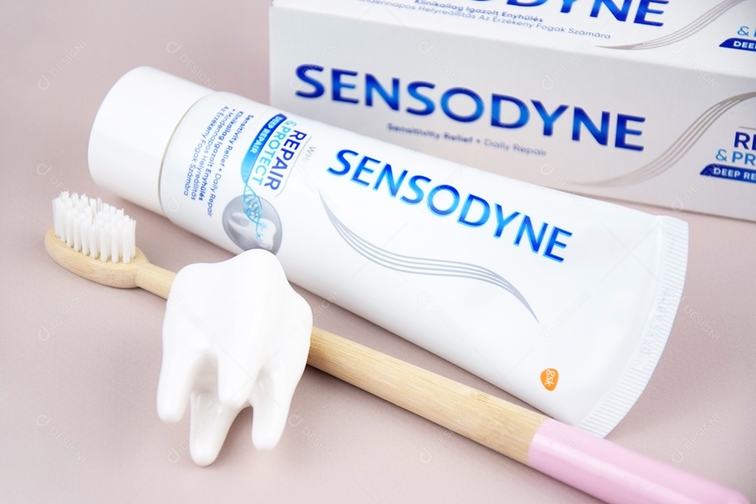 Escova de dente e pasta para higiene