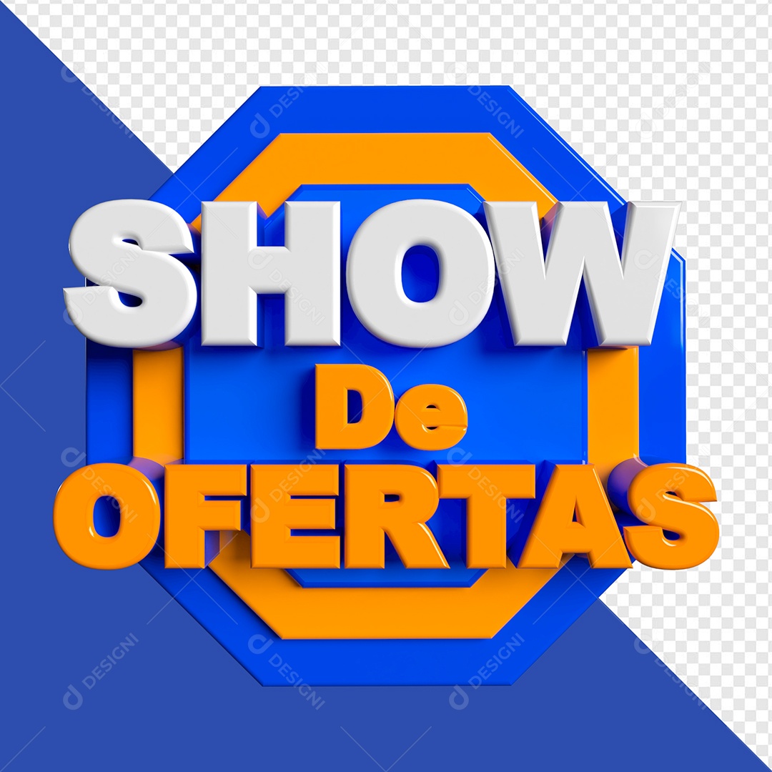 Show de Ofertas Selo 3D Para Composição PSD