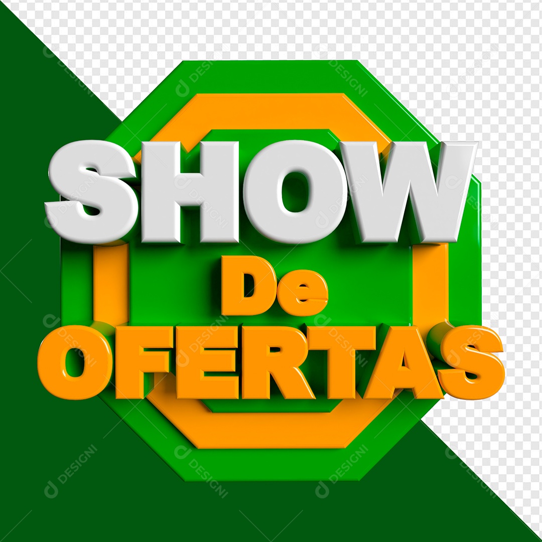 Show de Ofertas Selo 3D Para Composição PSD