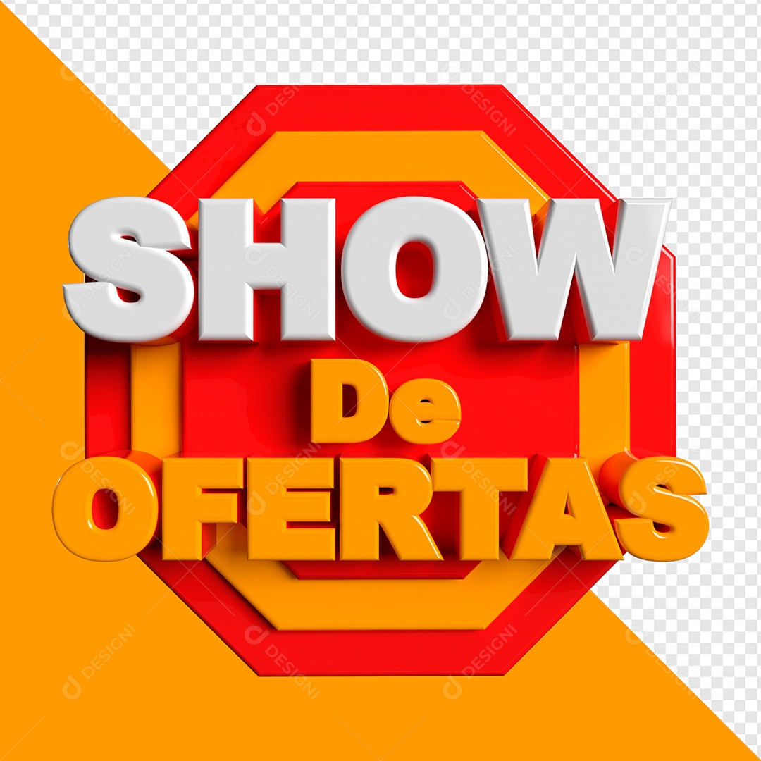 Show de Ofertas Selo 3D Para Composição PSD