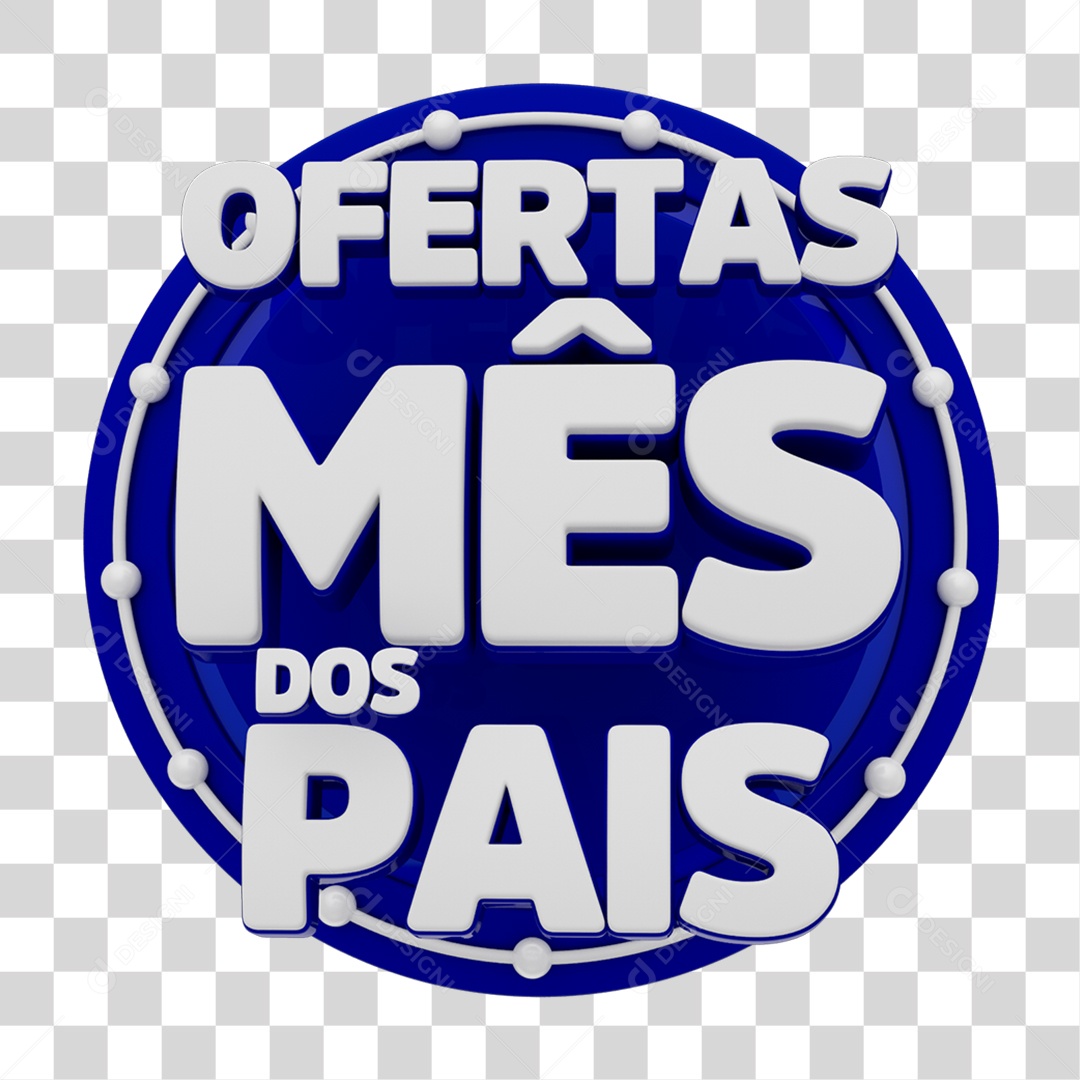 Oferta Mês dos Pais Selo 3D Para Composição PNG Transparente