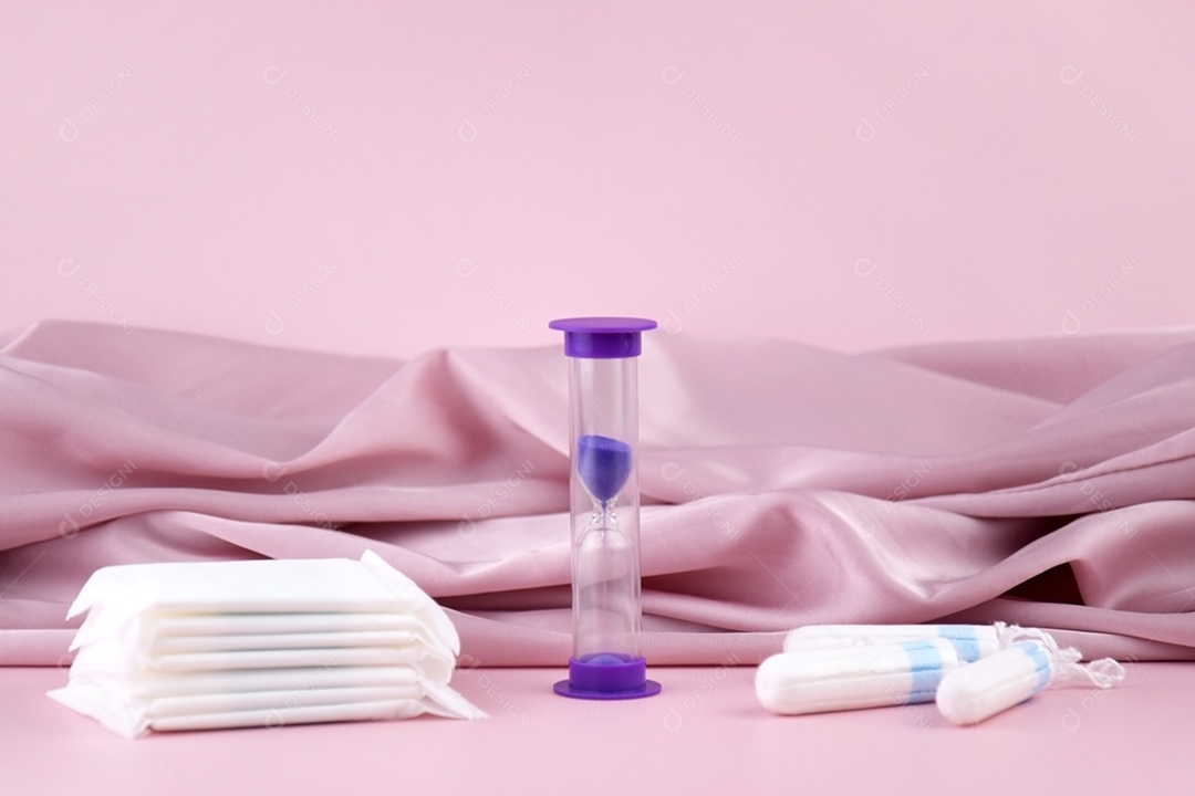 Tecido absorventes e ampulheta