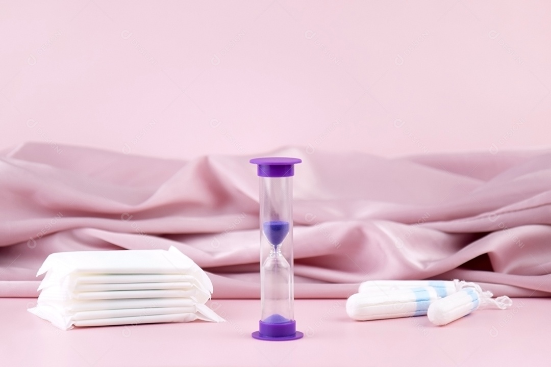 Tecido absorventes e ampulheta