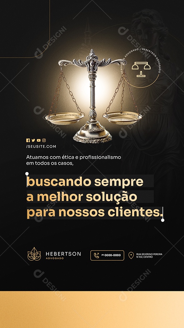 Story Buscando Sempre a Melhor Solução para nossos Clientes Social Media PSD Editável