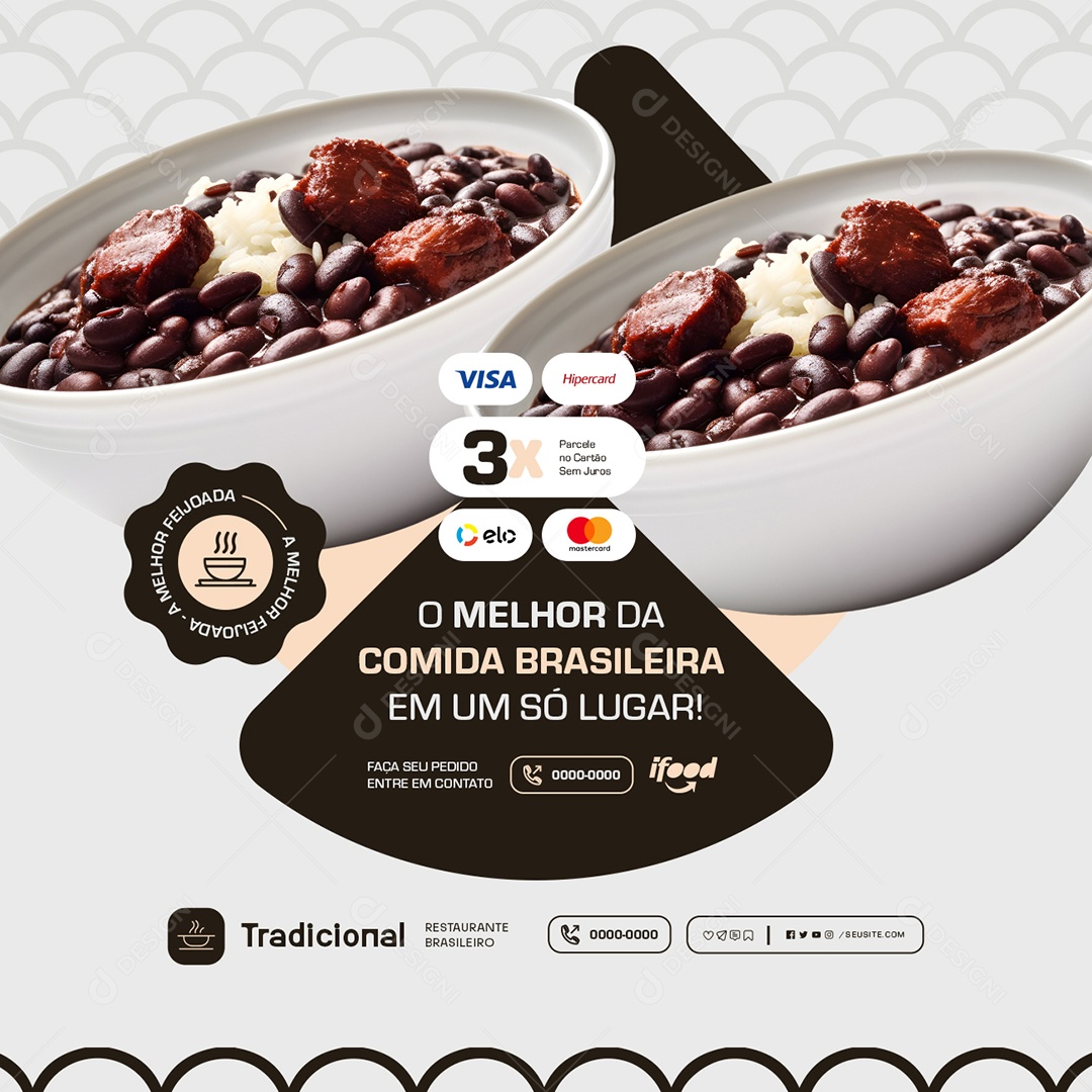 A Melhor Feijoada Social Media PSD Editável
