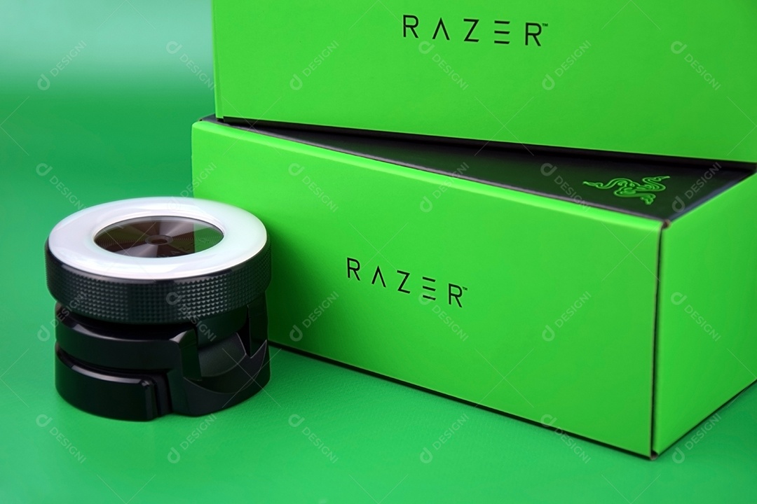 Camera de webcam preta da razer