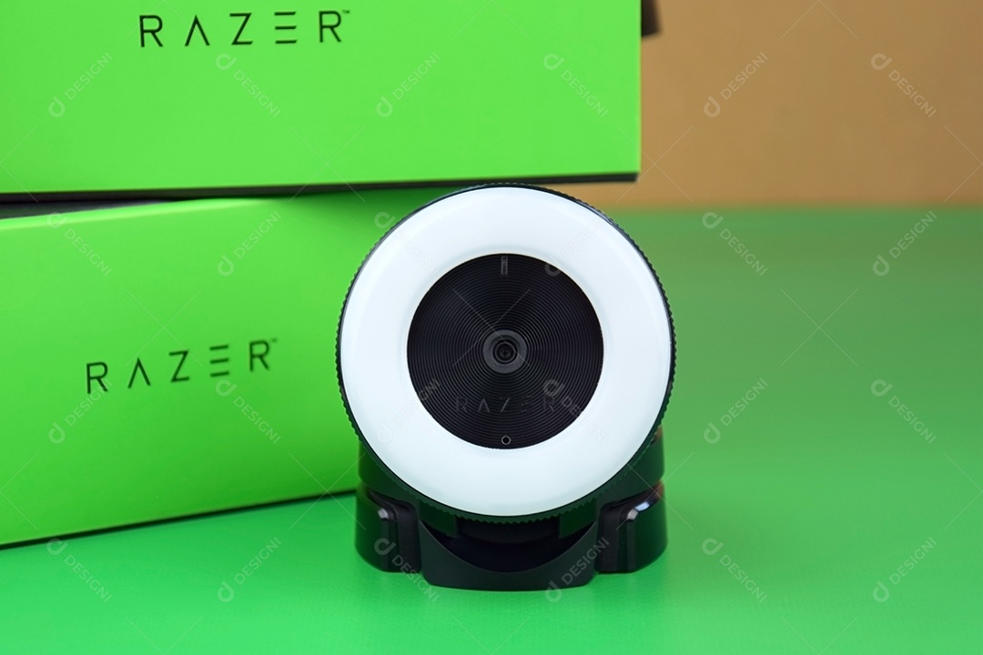 Caixa de Webcam da razer moderna