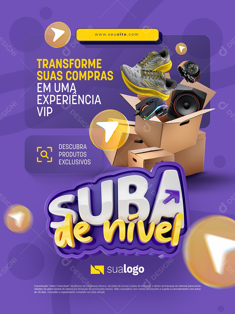 Super de Nível Trasforme suas Compras em uma Experiência Vipe Social Media PSD Editável