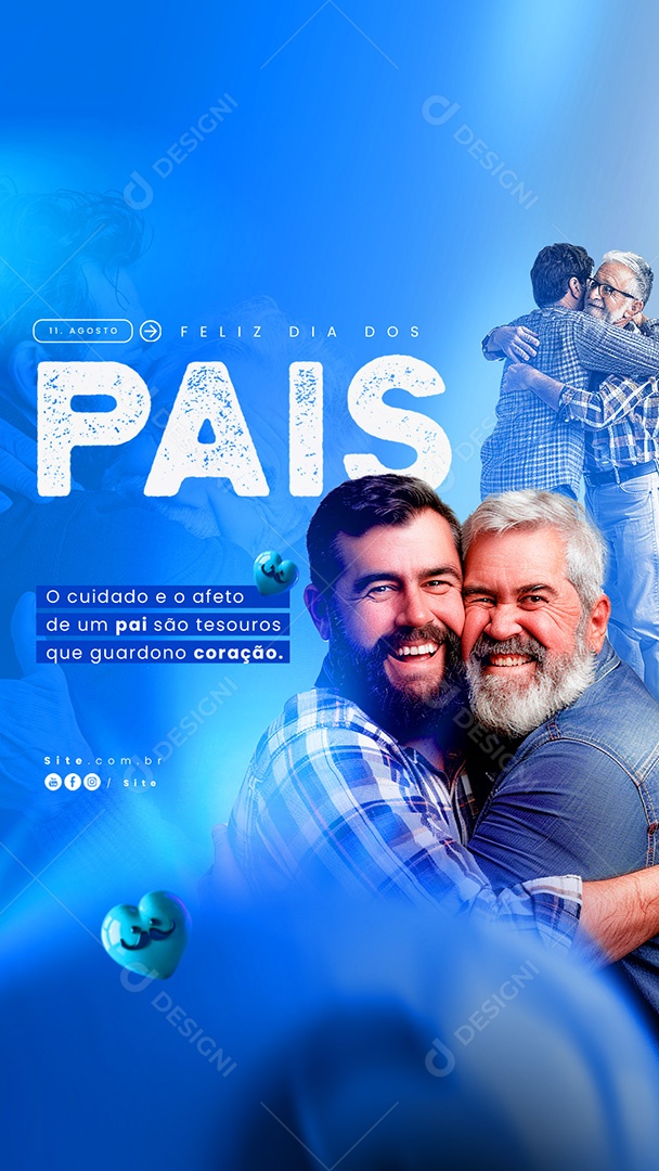 Story Dia Dos Pais 11 de Agosto Social Media PSD Editável