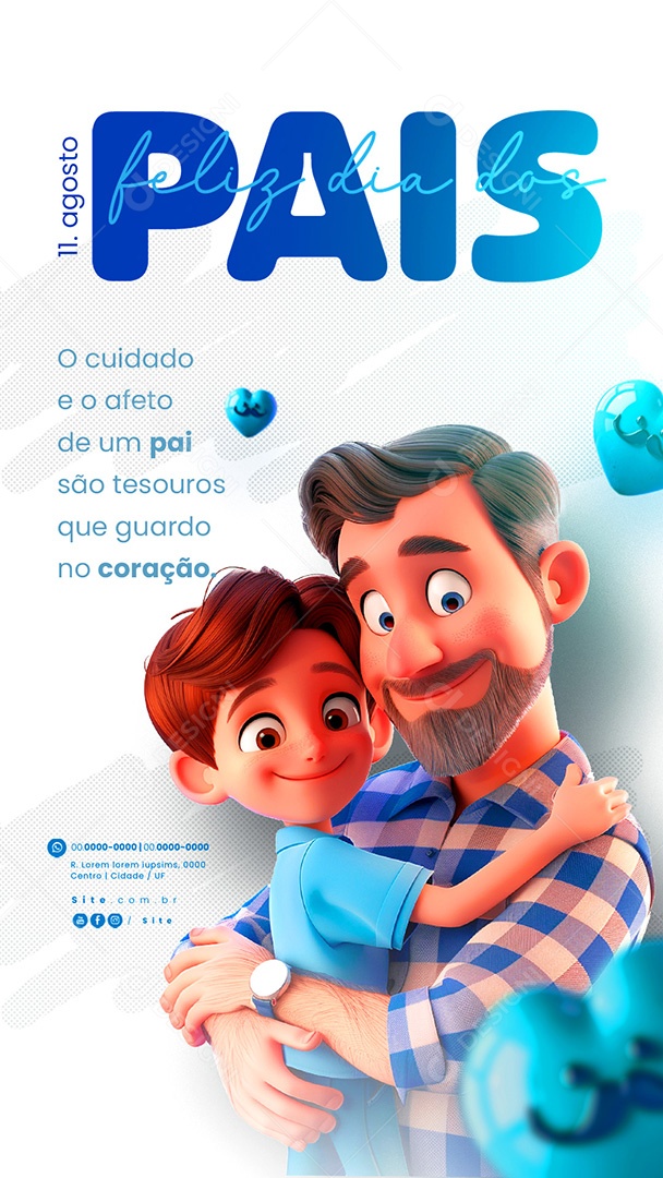 Story Social Media Dia dos Pais PSD Editável