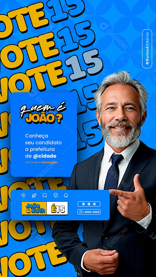 Story Política Eleições Quem é João Social Media PSD Editável