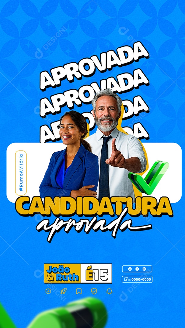 Story Política Candidatura Aprovada Social Media PSD Editável