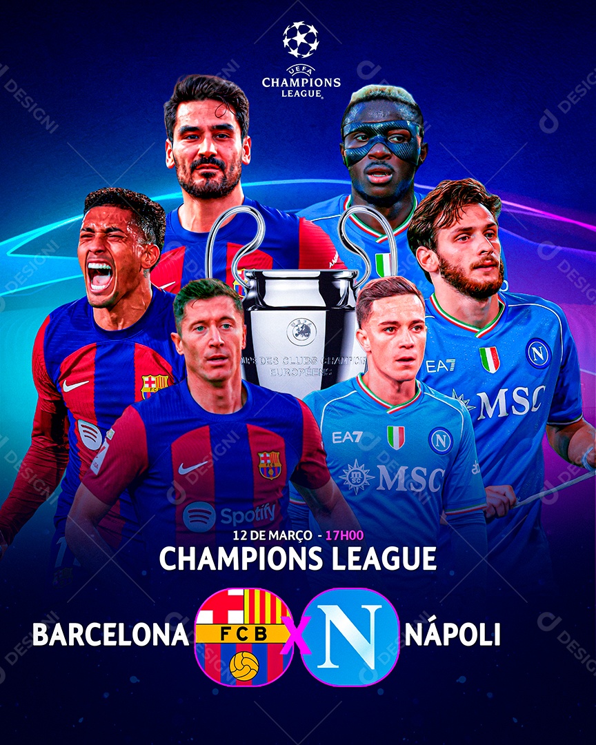 Flyer Matchday Champions League Social Media PSD Editável