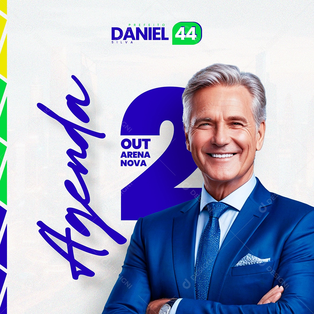 Feed Política Vereador Daniel Silva Agenda Social Media PSD Editável