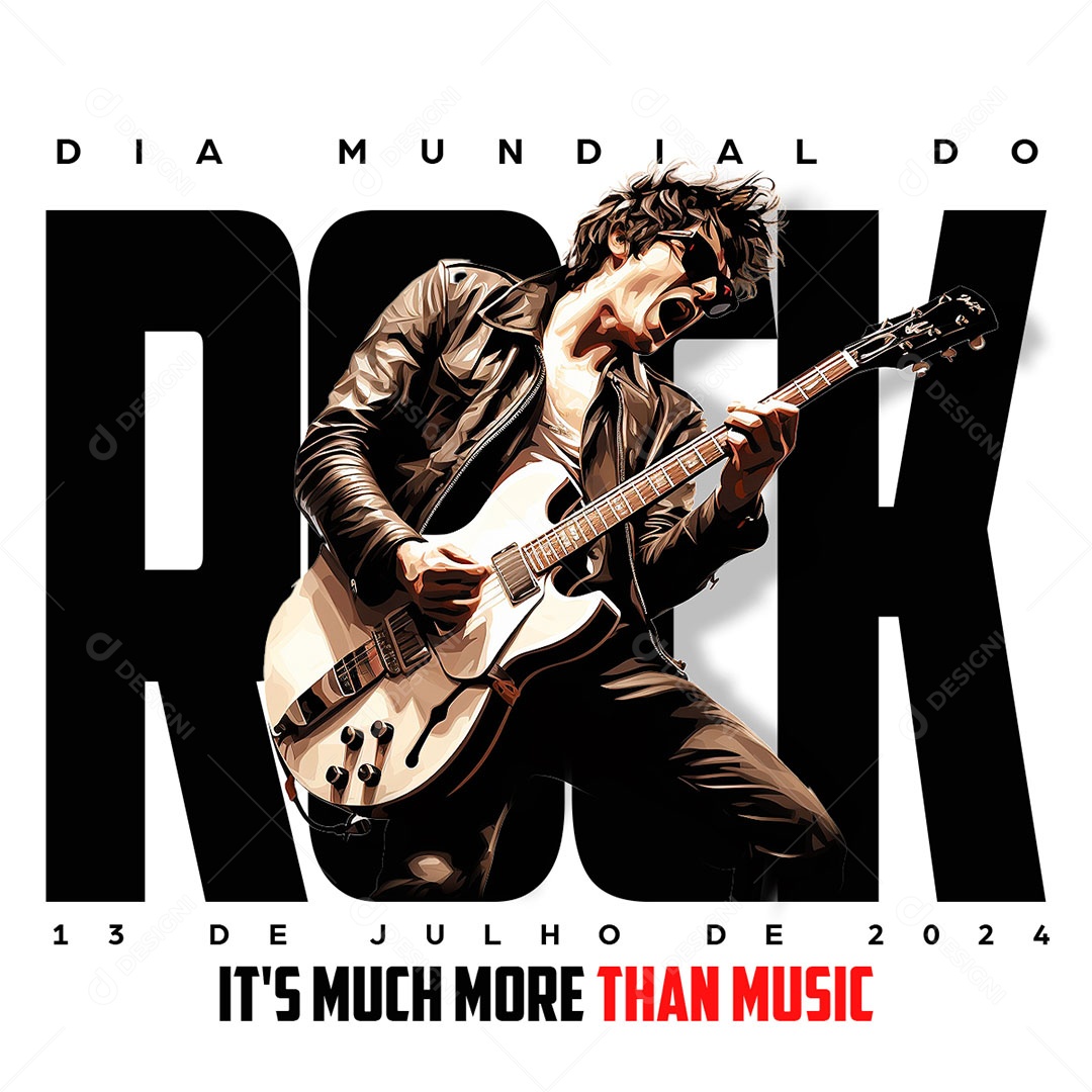 Dia Mundial do Rock Social Media PSD Editável