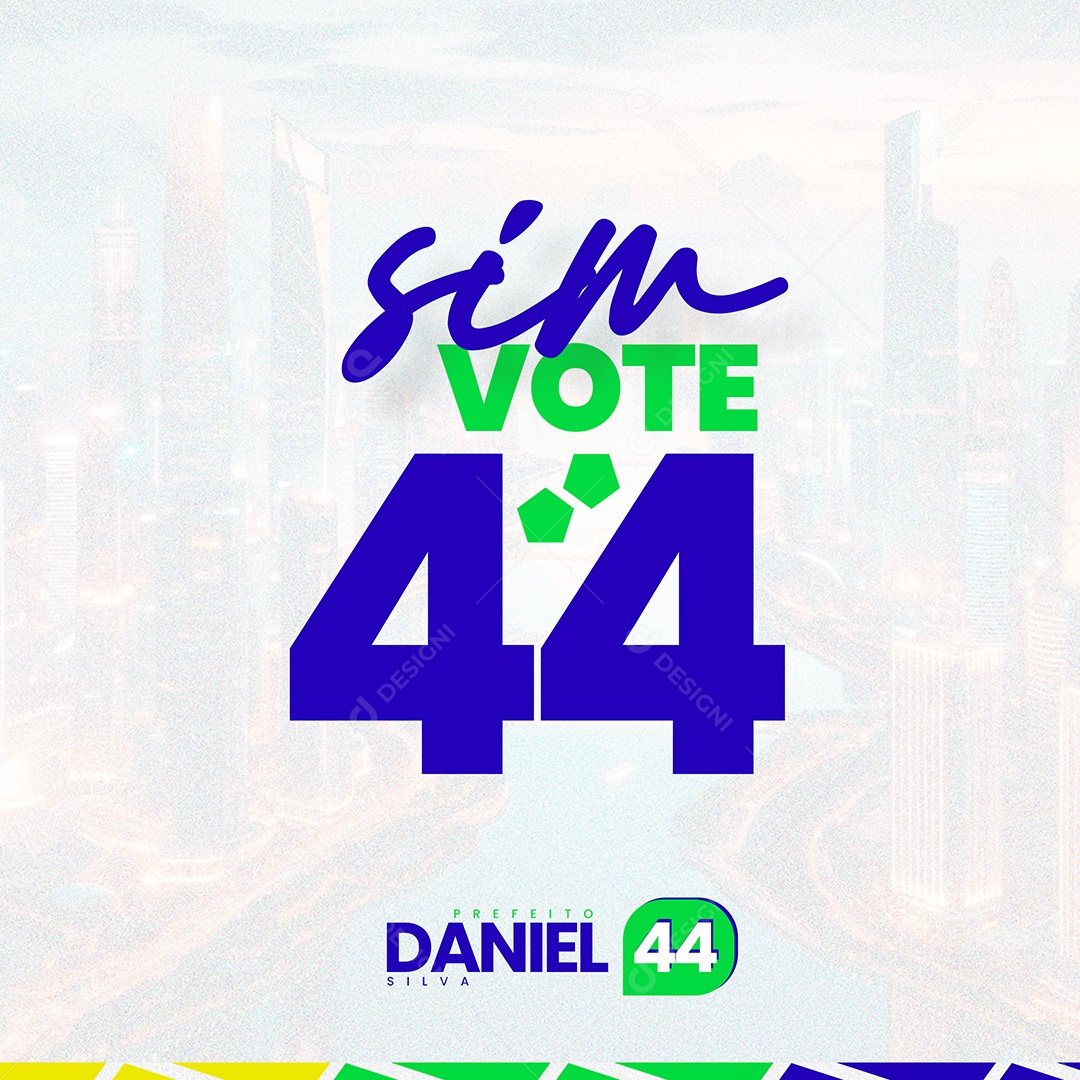 Feed Política Vereador Daniel Silva Sim Vote Social Media PSD Editável