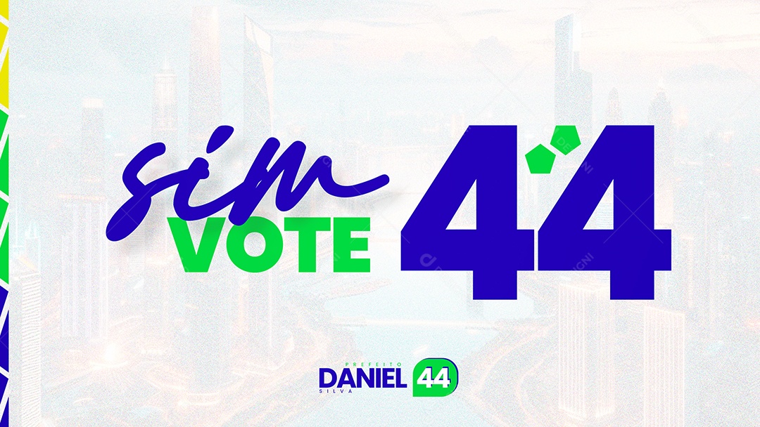 Banner Política Vereador Daniel Silva Sim Vote Social Media PSD Editável