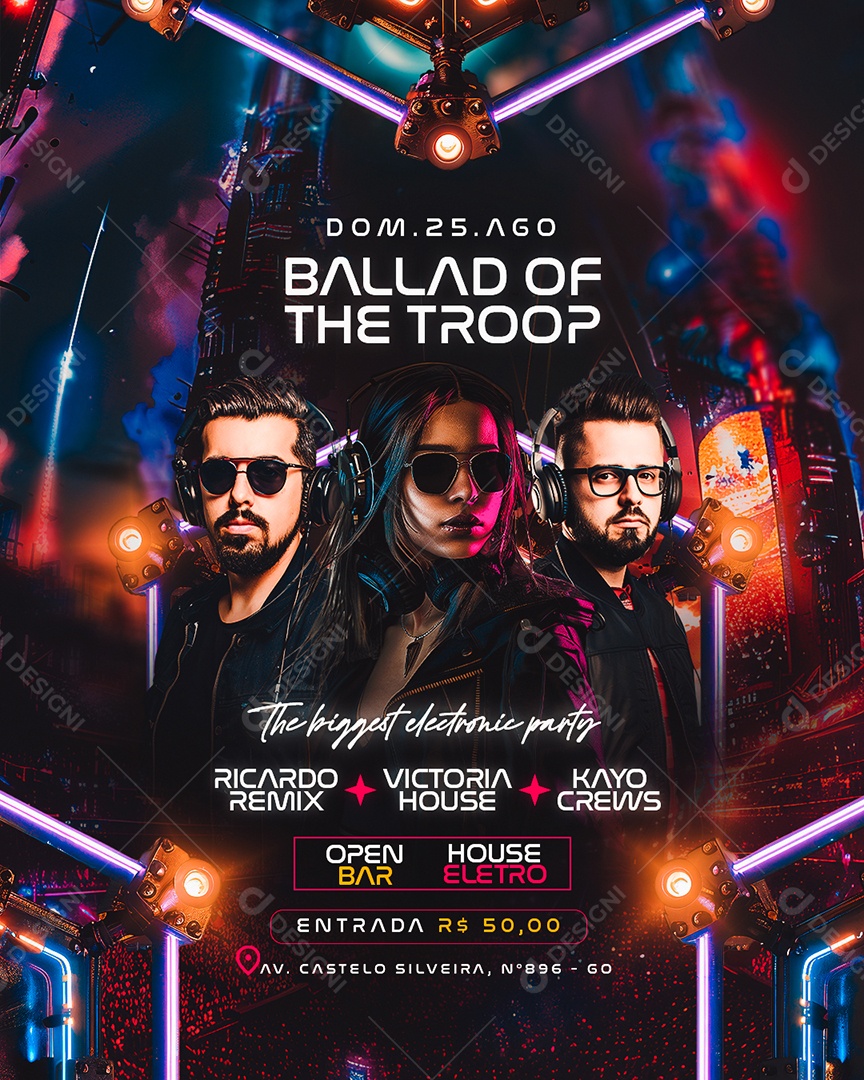 Flyer Ballad Of The Troop Artistas Social Media PSD Editável