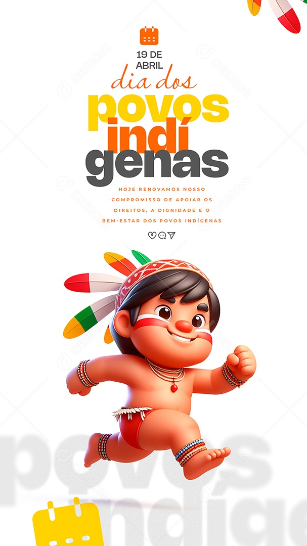 Story Dia dos Povos Indígenas 19 de Abril Social Media PSD Editável