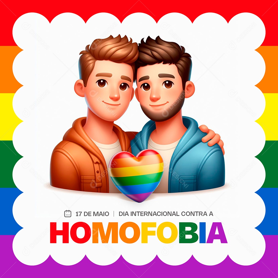 ia Internacional Contra a Homofobia 17 de Maio Social Media PSD Editável