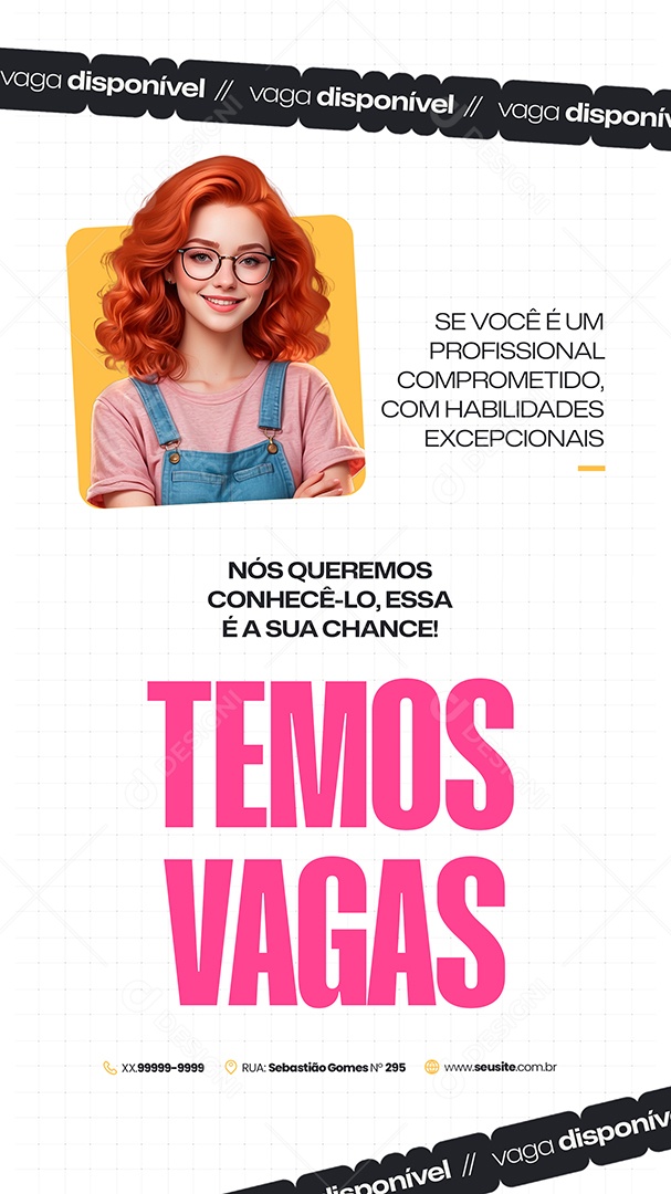 Story Vaga de Emprego Social Media PSD Editável