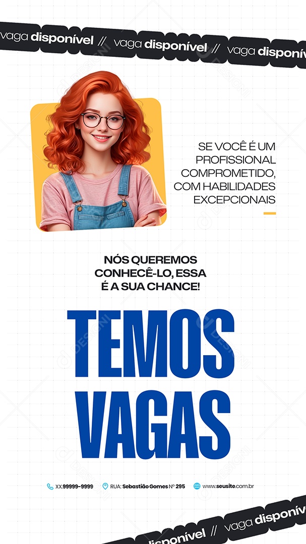 Story Vaga de Emprego Social Media PSD Editável