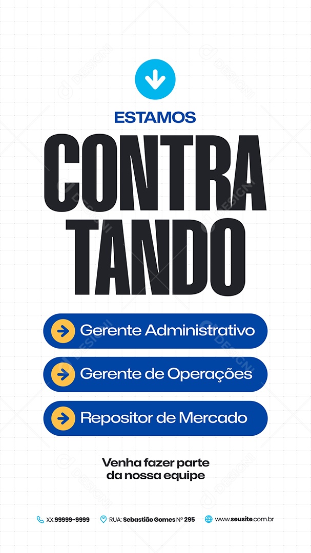 Story Vaga de Emprego Gerente Administrativo Social Media PSD Editável