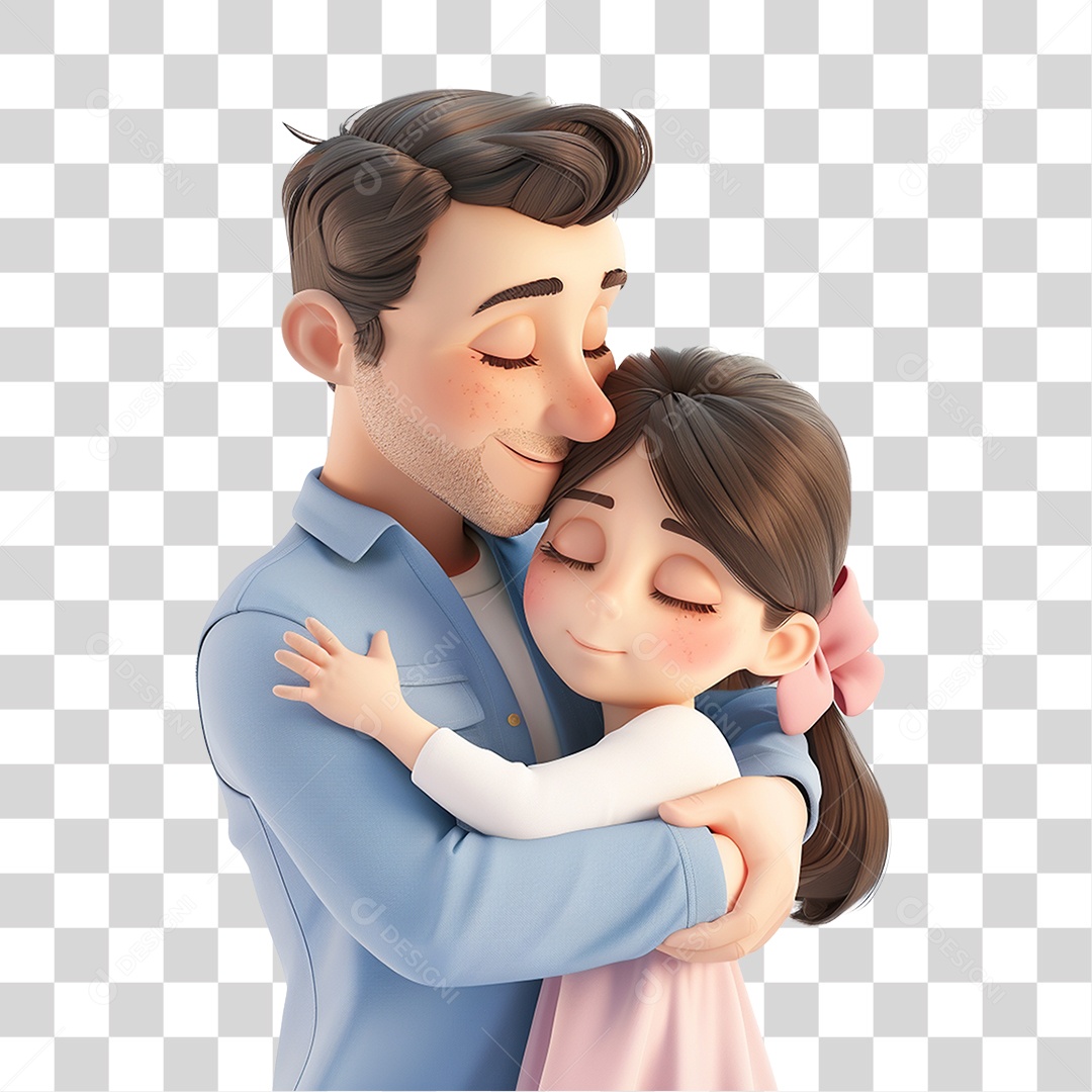 Pai e Filha PNG Transparente