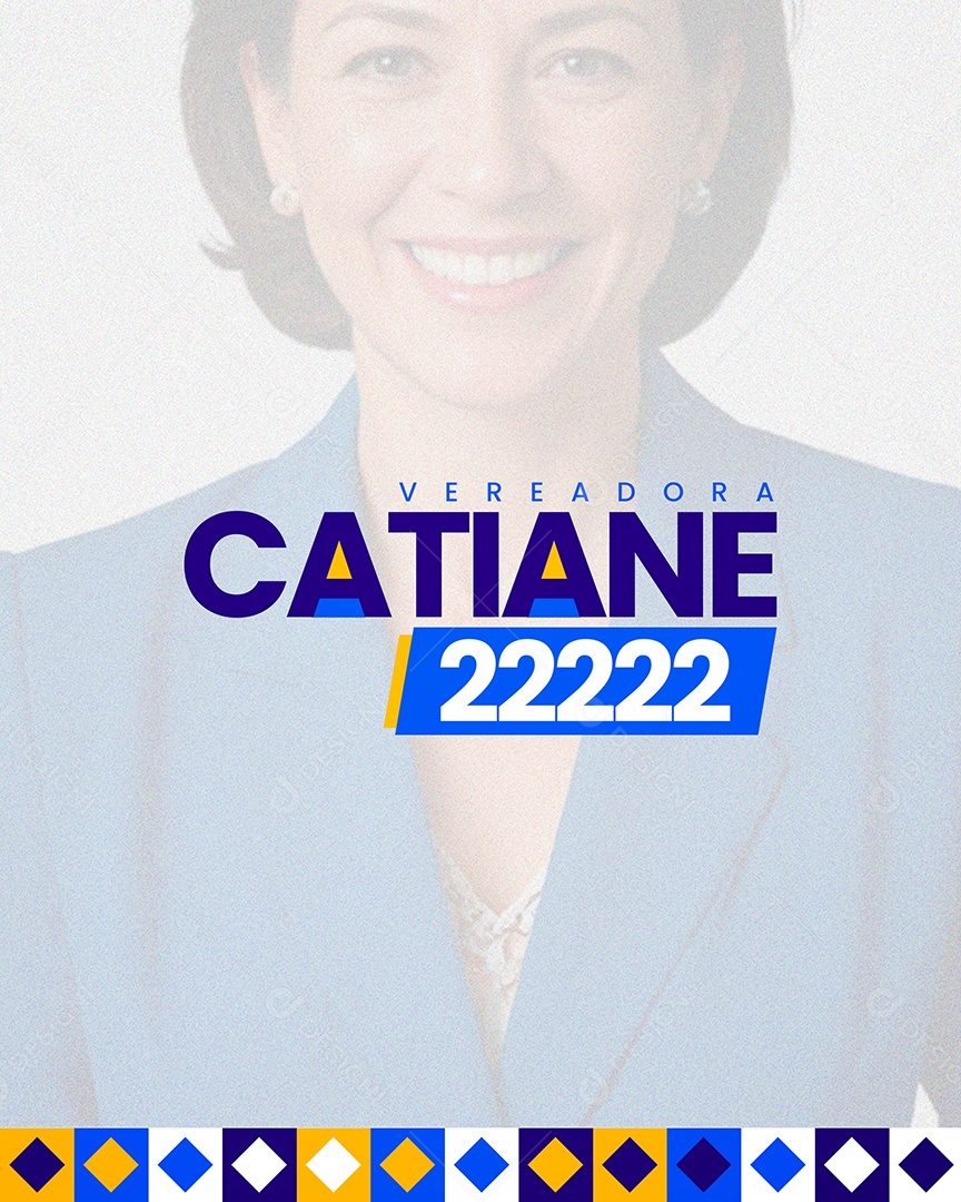 Política Vereadora Catiane Social Media PSD Editável