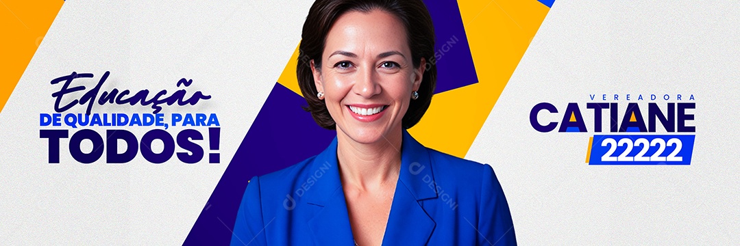 Carrossel Política Educação de Qualidade para todos Social Media PSD Editável