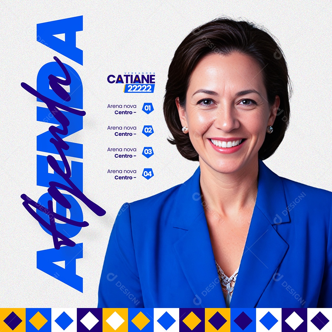 Feed Política Catiane Agenda Social Media PSD Editável