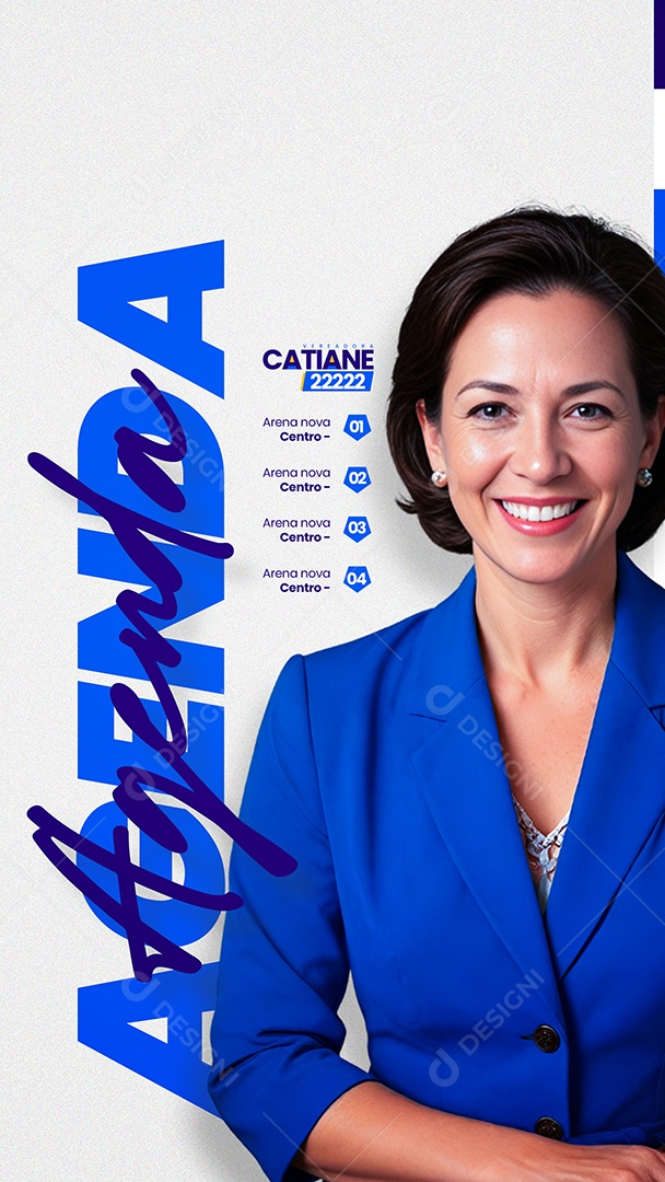 Story Política Catiane Agenda Social Media PSD Editável