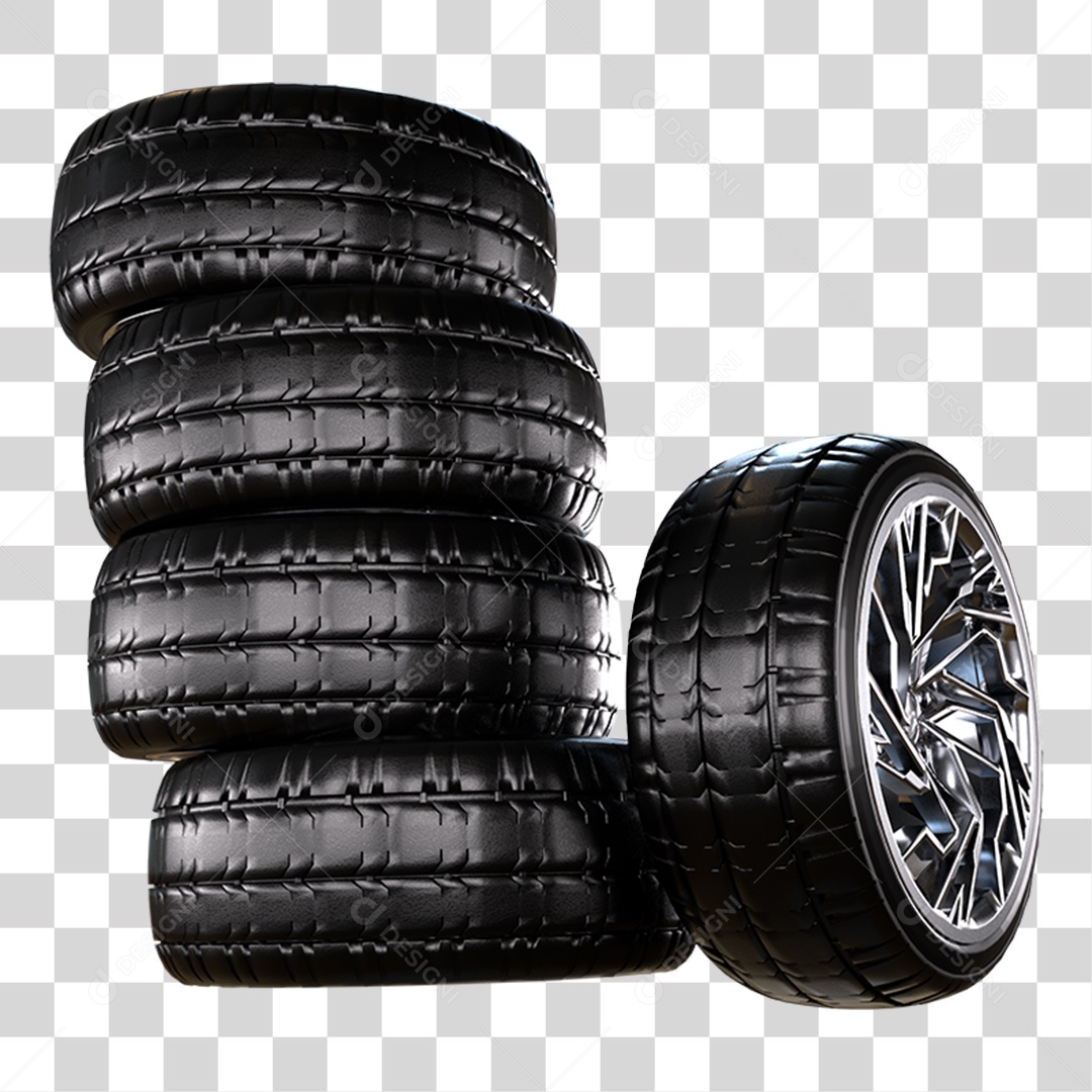 Pneus de Carro Rodas PNG Transparente
