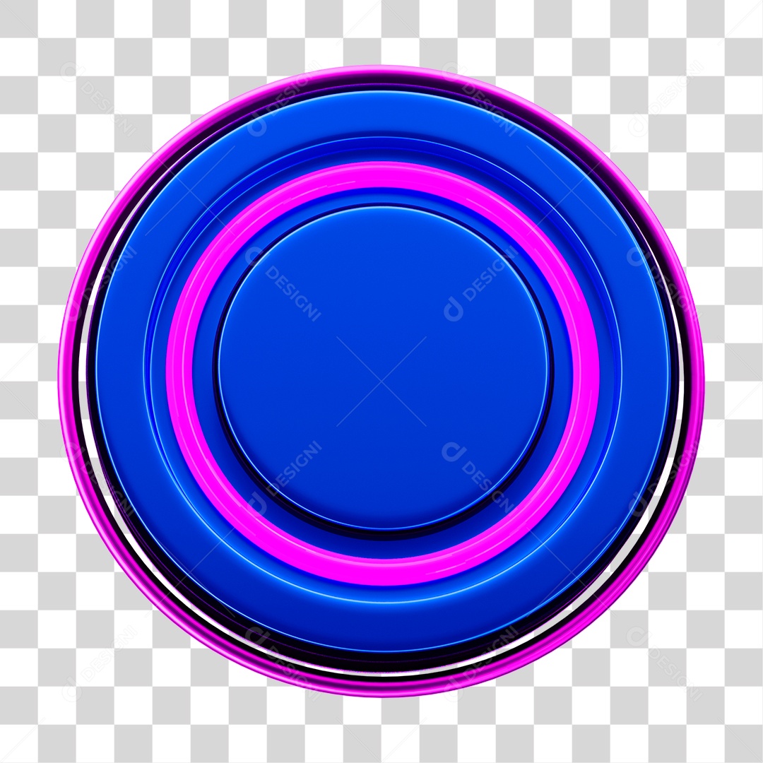 Base 3D Azul Para Composição PNG