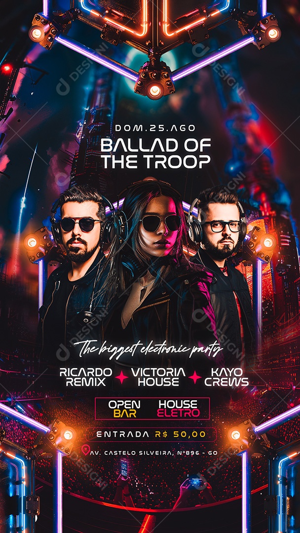 Flyer Story Ballad Of The Troop Artistas Social Media PSD Editável