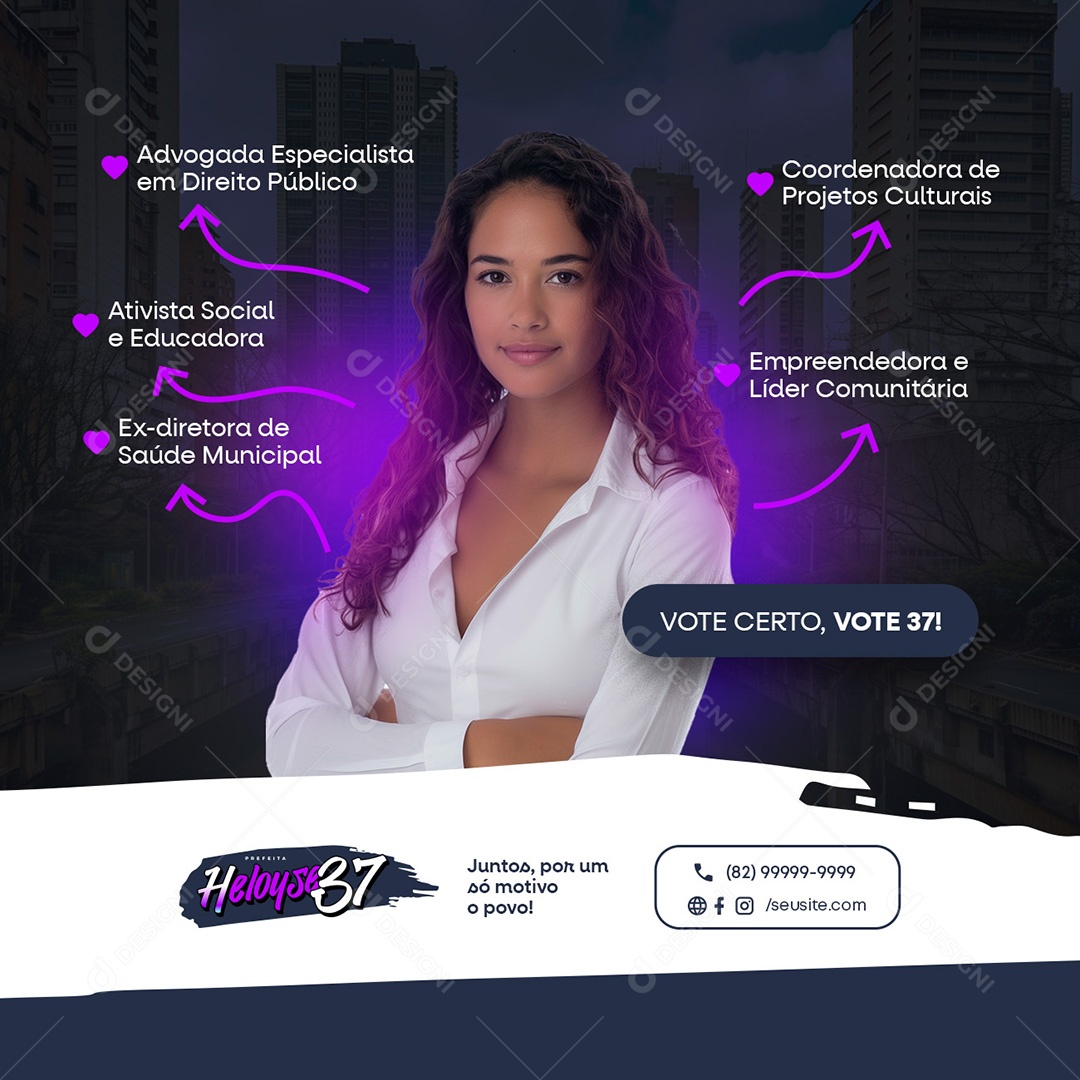 Política Vote Certo Social Media PSD Editável