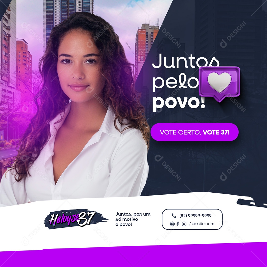 Política Juntos pelo Povo Social Media PSD Editável