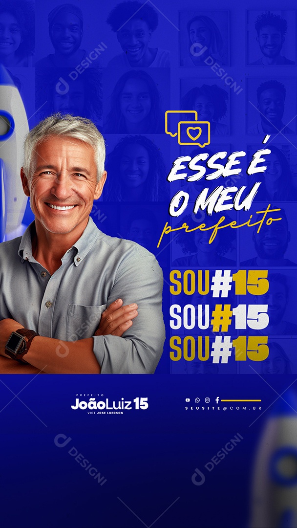 Story Eleições Política Social Media PSD Editável