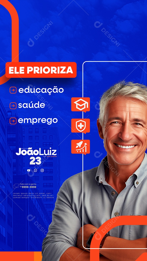 Story Política Eleições Social Media PSD Editável