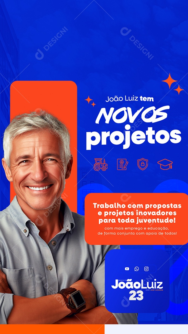 Story Política Eleições Social Media PSD Editável